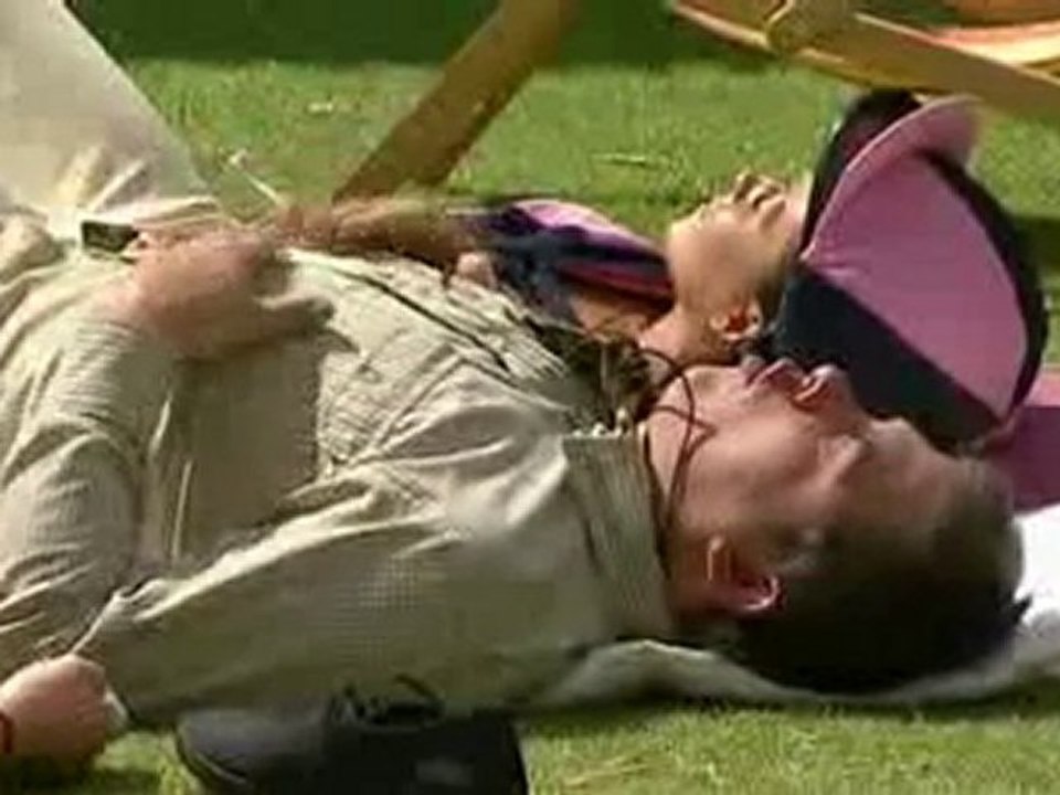 Day 64 John carves "John James loves Josie" into bench