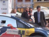 Sebastien Loeb sur le Podium du Rallye de France à Mulhouse