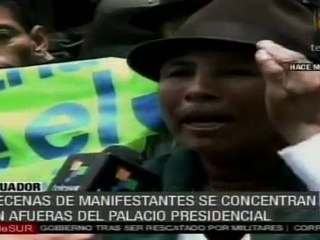 Ecuador: Ciudadanos manifiestan su apoyo a Correa frente al