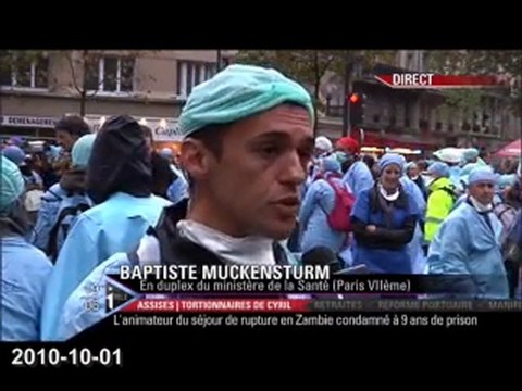 Manif d'infirmiers anesthésistes à Paris