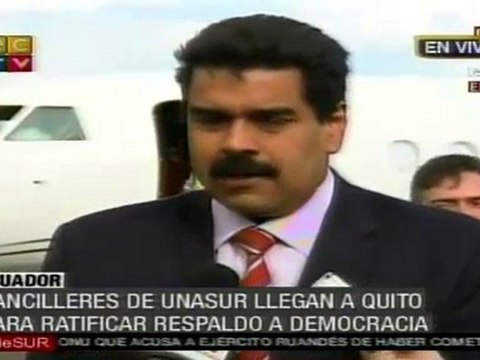 Cancilleres de Unasur continúan llegando a Quito