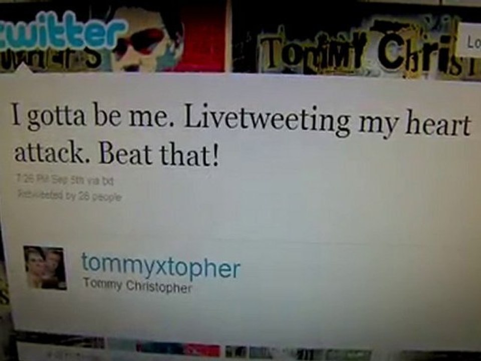 Man Tweets Heart Attack