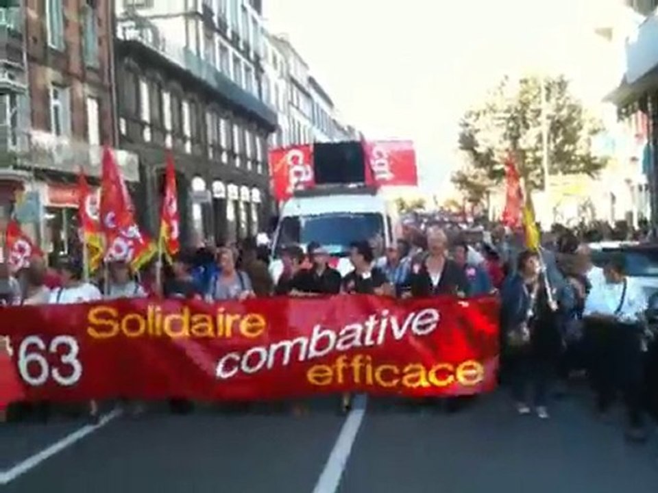 Manifestation du 2 octobre à Clermont-Ferrand
