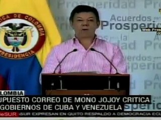 En su correo, Mono Jojoy criticó a Venezuela y Cuba (Santos