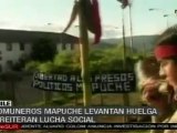 Comuneros mapuches ponen fin a huelga de hambre