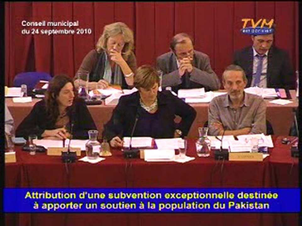 Conseil municipal de Montreuil - 24/09/2010 - Question 1
