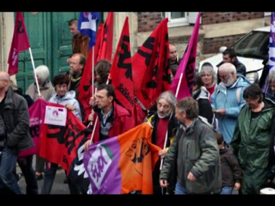 Manif cherbourg,défense des retraites, 02.10.2010