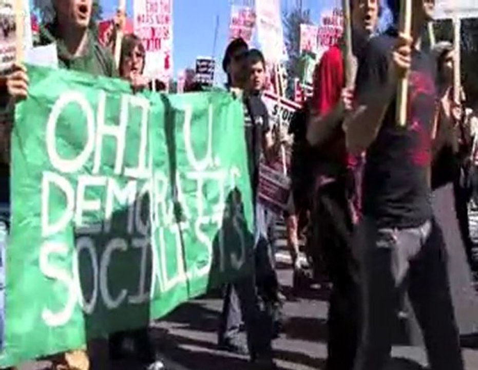 Proud Socialists March at Left-Wing Protest in DC Oct 2 2010