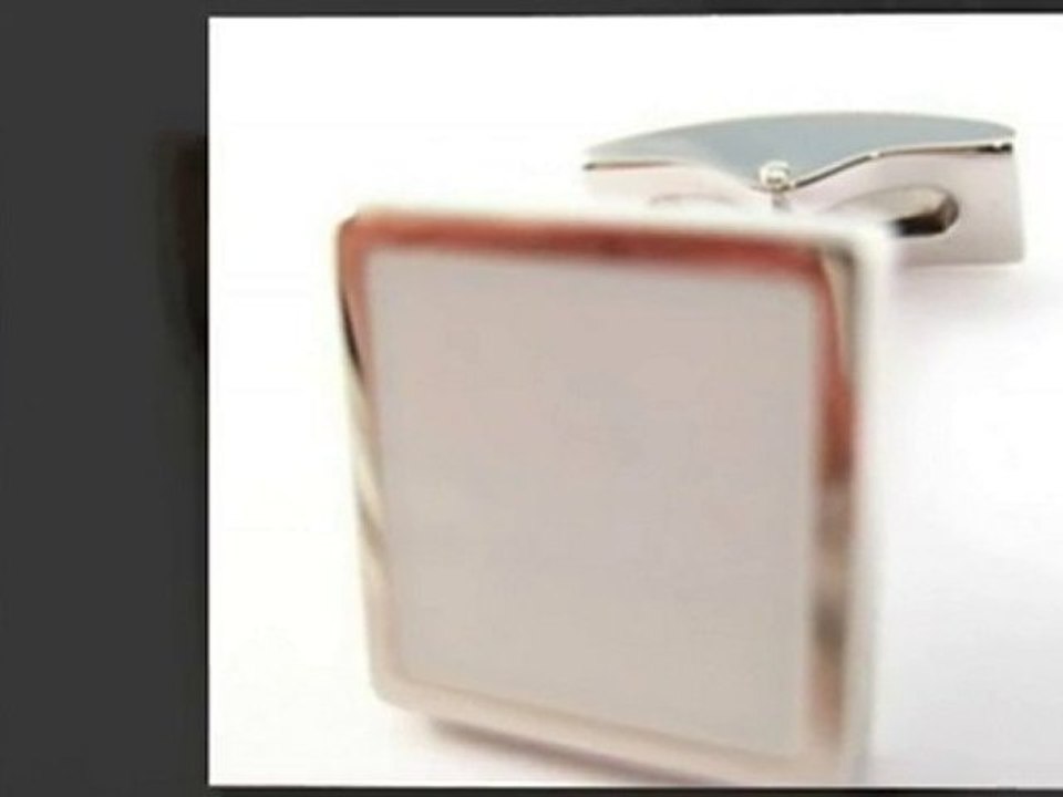 S.T. Dupont White Lacquer and Palladium Cufflinks - 5396 - G
