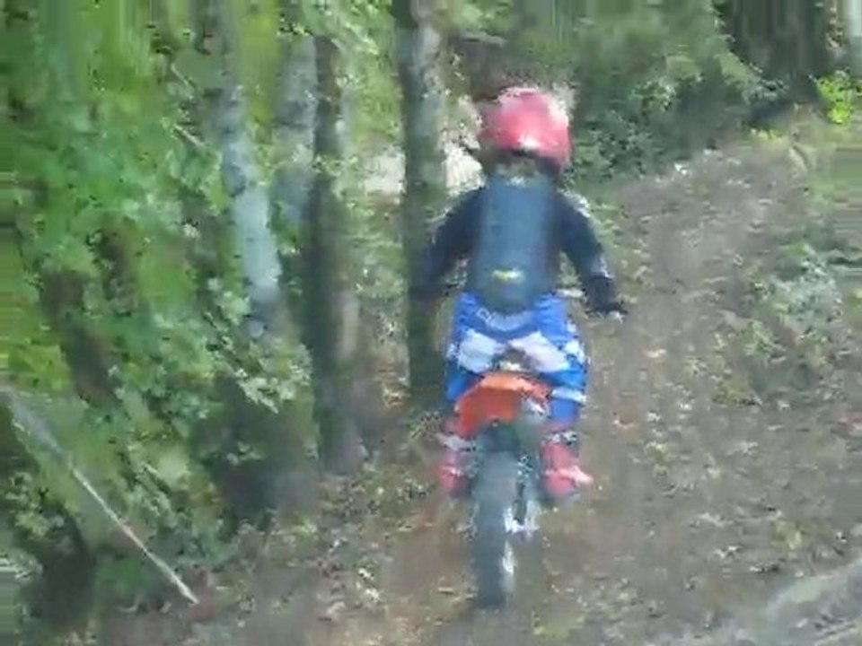 Jules 5 ans et 3 mois, moto 50 vario KTM sx pro junior
