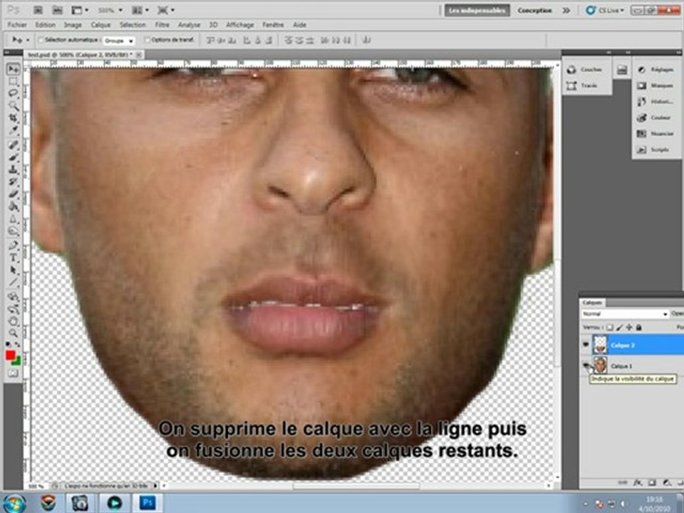 Refermer la bouche d'un joueur PES