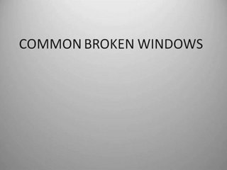 You Broke My Windows