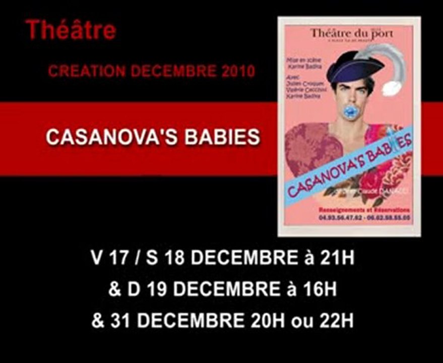 CASANOVA'S BABIES - THÉÂTRE DU PORT NICE