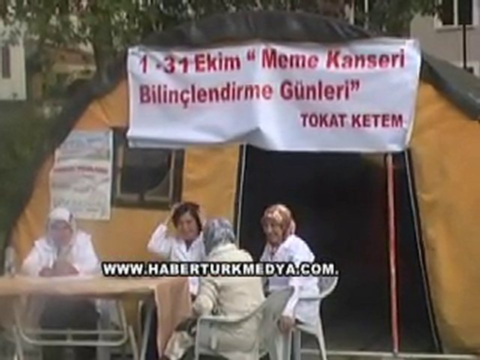 meme kanserini erken tanı için bilgilendirme çadırı