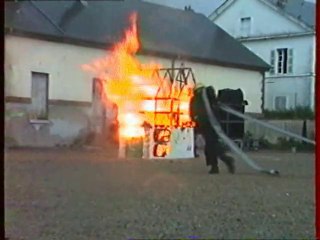 Reconstitution de l'incendie de du Jacquemart à Moulins.
