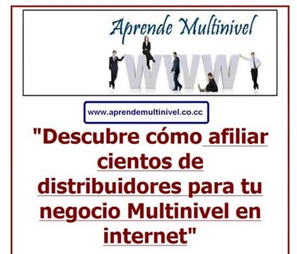 Aprende Multinivel-Descubre como afiliar prospectos