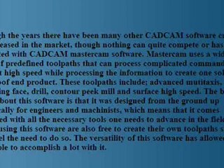 The Role of Mastercam Software in the Manufacturing Industr