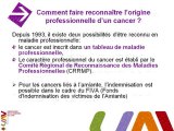 Les cancers d'origine professionnelle