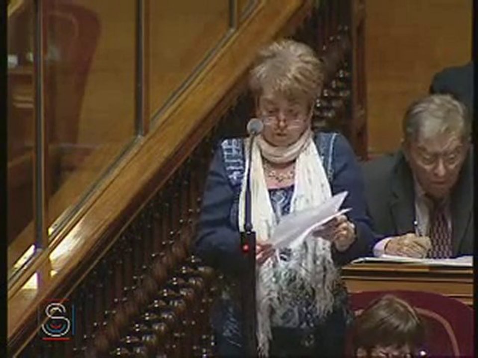 Marie-Agnés Labarre à la scéance du Sénat le 06/10/2010