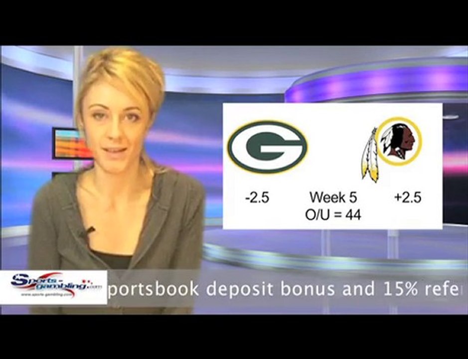 Packers vs Redskins Free NFL Online Sportsbook Odds