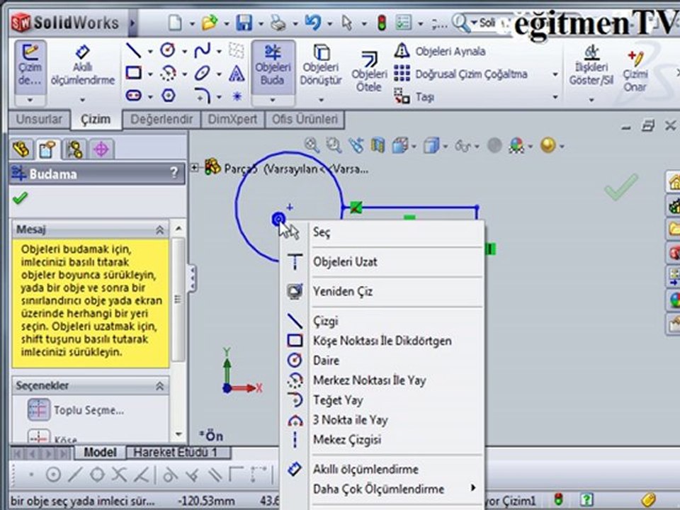 SolidWORKS Uygulamaya Giriş