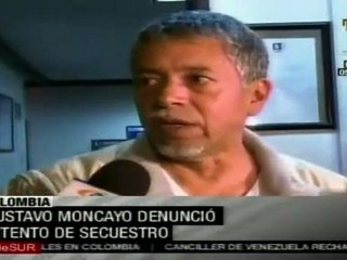 Gustavo Moncayo denuncia intento de secuestro