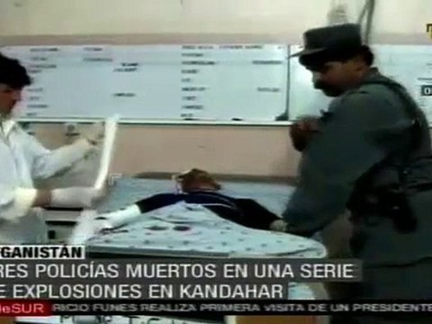 Tres policías muertos en atentados en Kandahar
