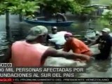 Casi 200mil afectados por inundaciones en México