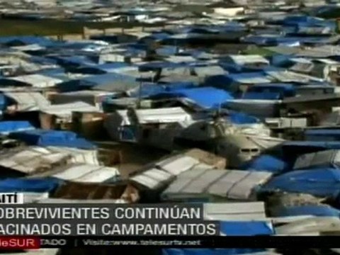 Sobrevivientes en Haiti continúan hacinados en campamentos