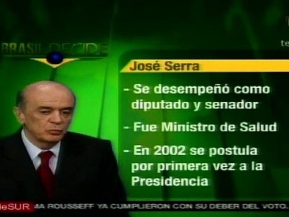 José Serra, candidato a la presidencia de Brasil, ha ocupado diversos cargos públicos