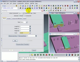 Vericut Multiple Stock- Multiple Setup