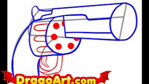 How to draw an easy gun, step by step - video dailymotion