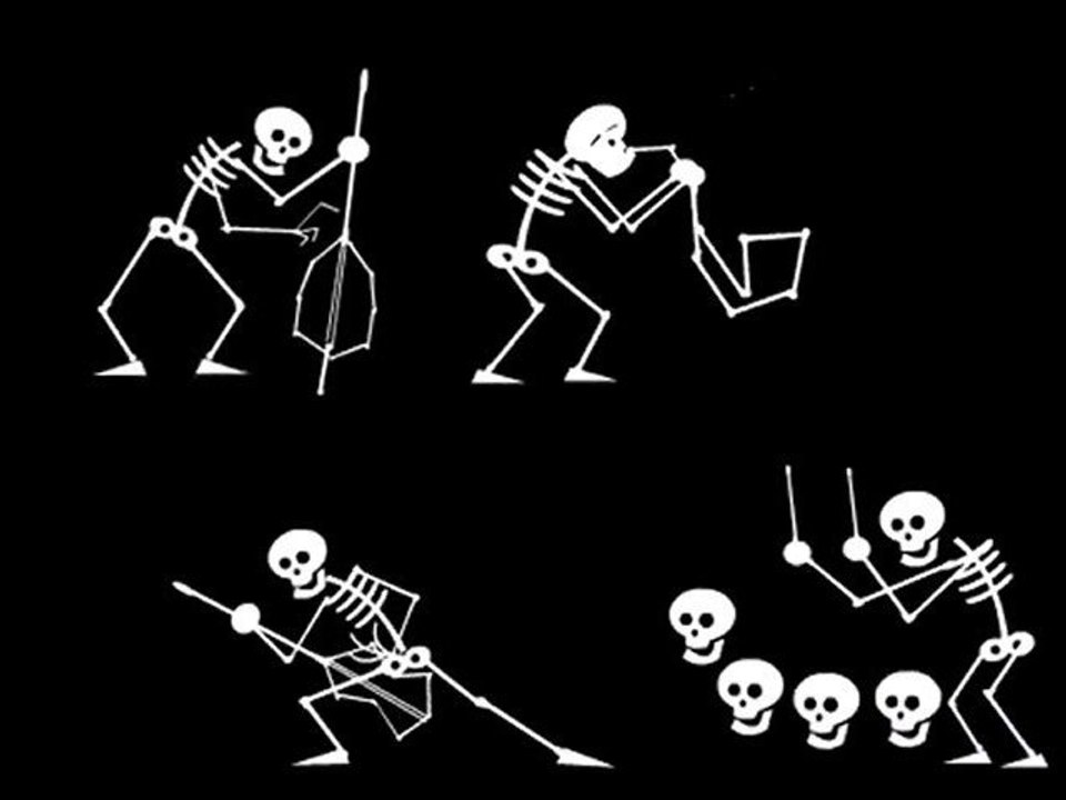 Halloween Sceleton Band Animation LadyBugECards