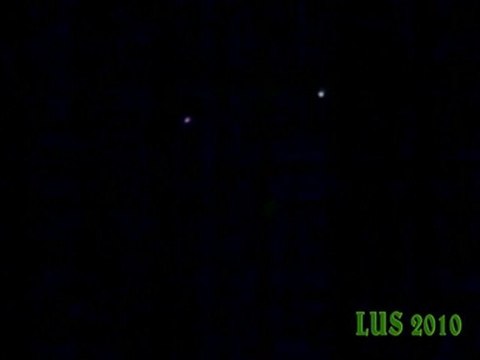 2 UFOs over Ponte Milvio, northern Rome, Italy 19-Aug-2010