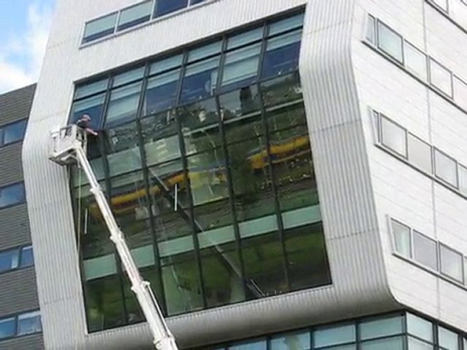 Amsterdam : laveur de vitres