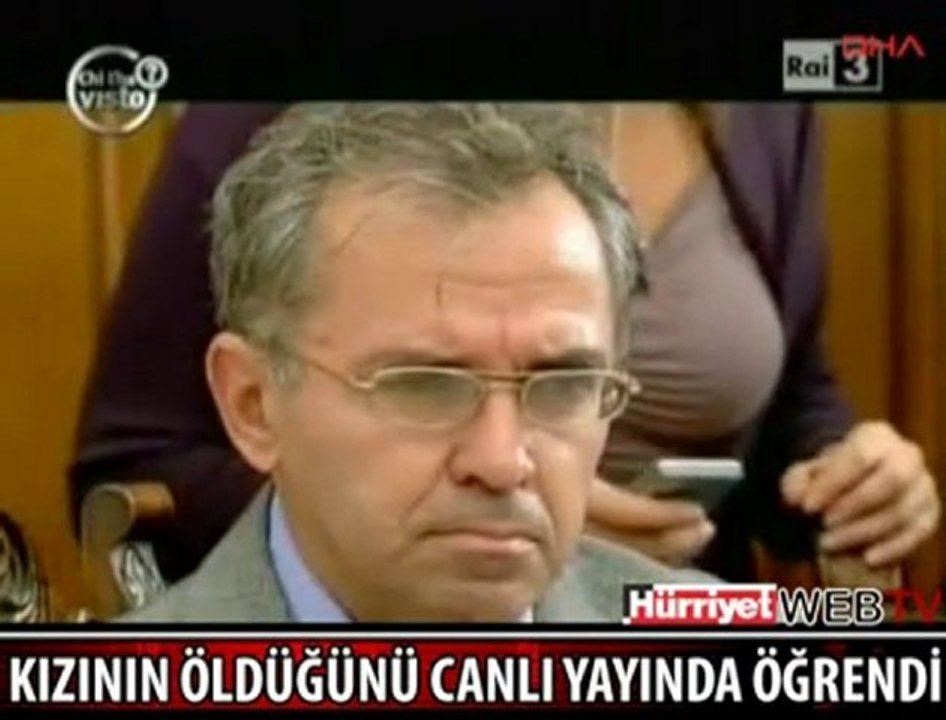 KIZININ ÖLÜM HABERİNİ CANLI YAYINDA ALDI