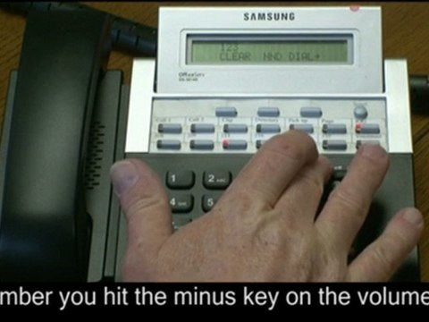 how to use the redial key on a Samsung Telephone System