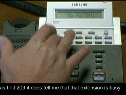 how to camp a call on a Samsung OfficeServ Telephone System