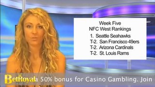 NFC West and South Rankings Free NFL Online Sportsbook