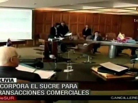 Bolivia; incorpora el SUCRE para transacciones comerciales