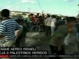 Ataque aéreo israelí deja 8 palestinos heridos