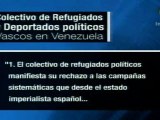 Comunicado emitido por vascos refugiados en Venezuela desde 1989