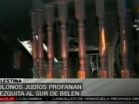 Colonos judíos profanan mezquita en Belen