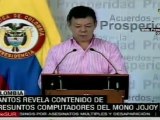 Santos revela presunto correo electrónico enviado por las FARC
