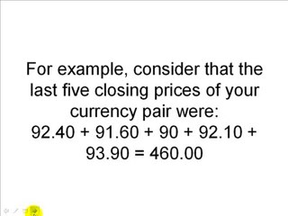 Forex Strategies-Simple Moving Average