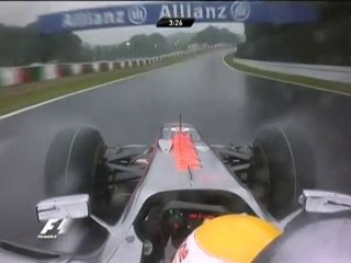 Hamilton wet practice lap @ Suzuka 2010