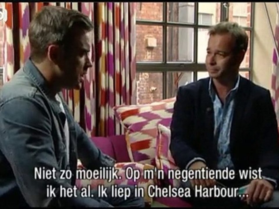 Robbie Wiliams by v/d/ Vosrt ziet sterren RTL Boulevard