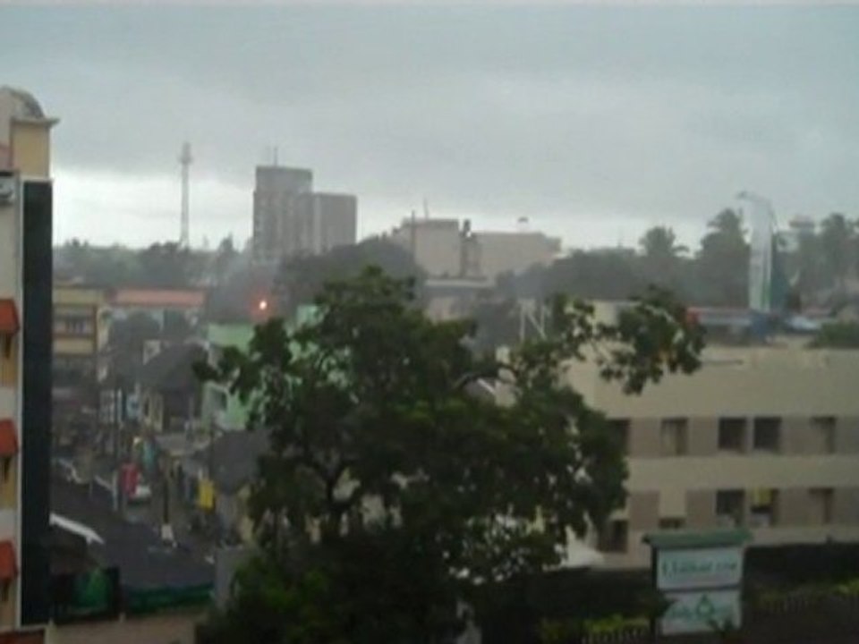 Indian Monsoon Rains - Trivandrum, Kerala, India