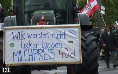 Manif des producteurs de lait à Strasbourg