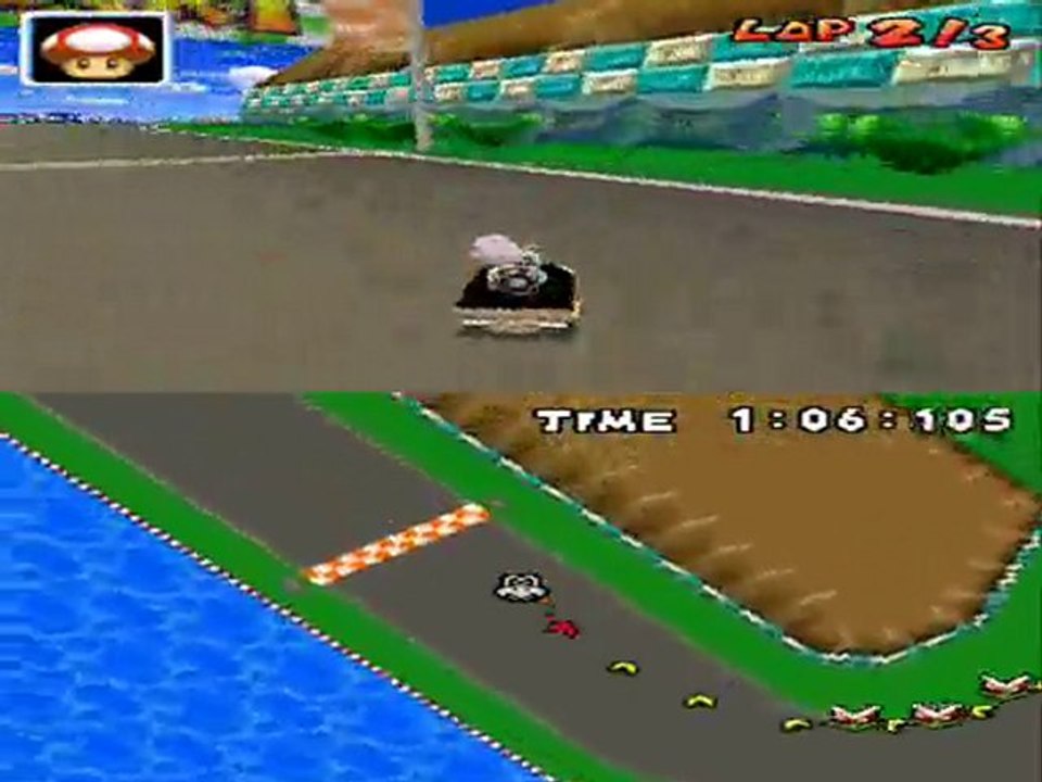 Circuit Yoshi Mario kart Ds 1:38 Petit Poing run